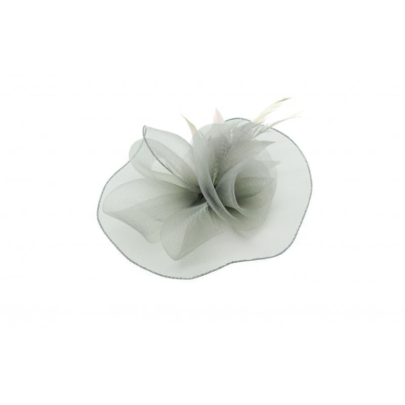 FT9009-031 Rose Fascinator with Feathers