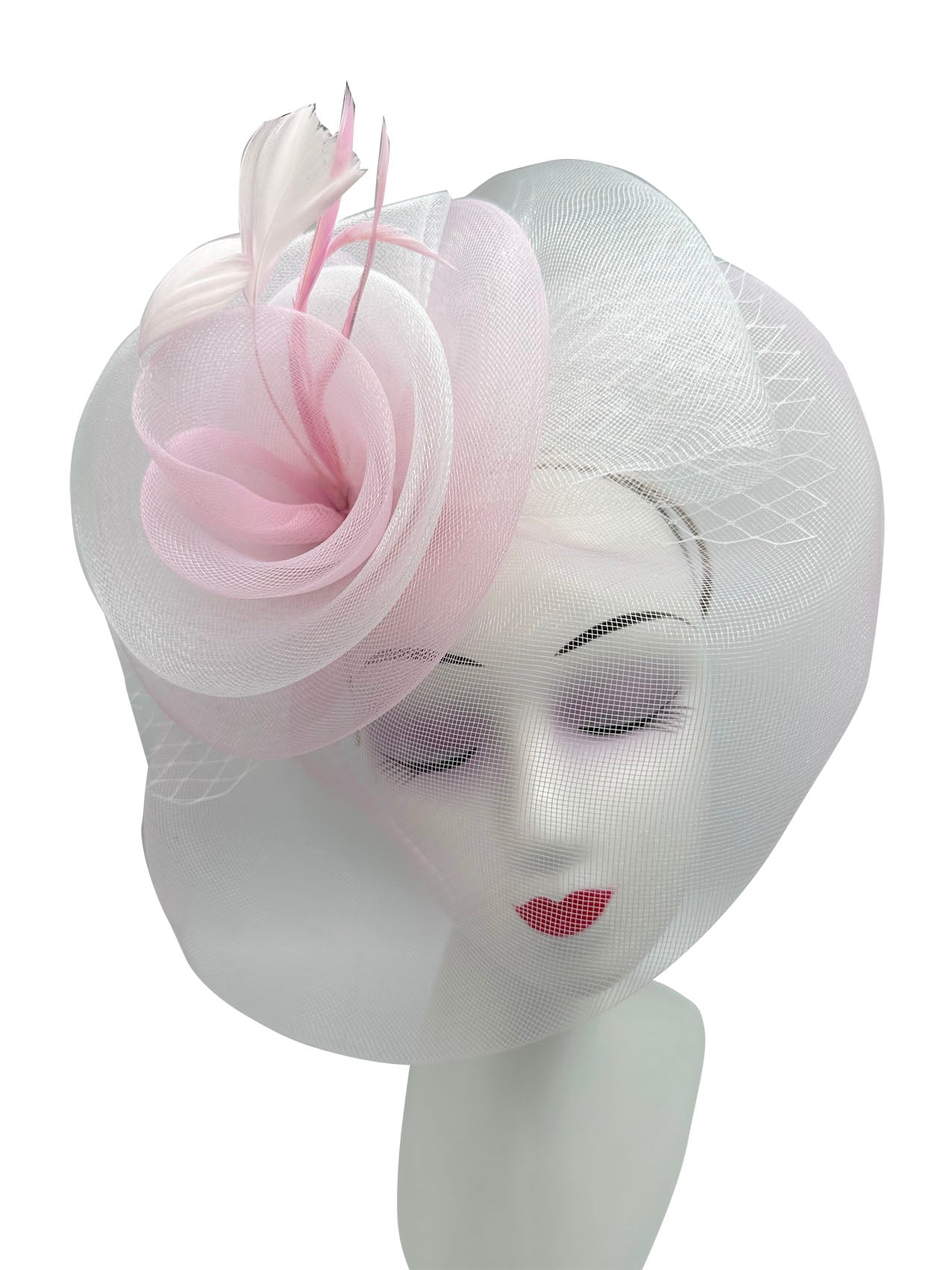 FT3145 Spiral Twirled Duo Tone Sinamay Fascinator