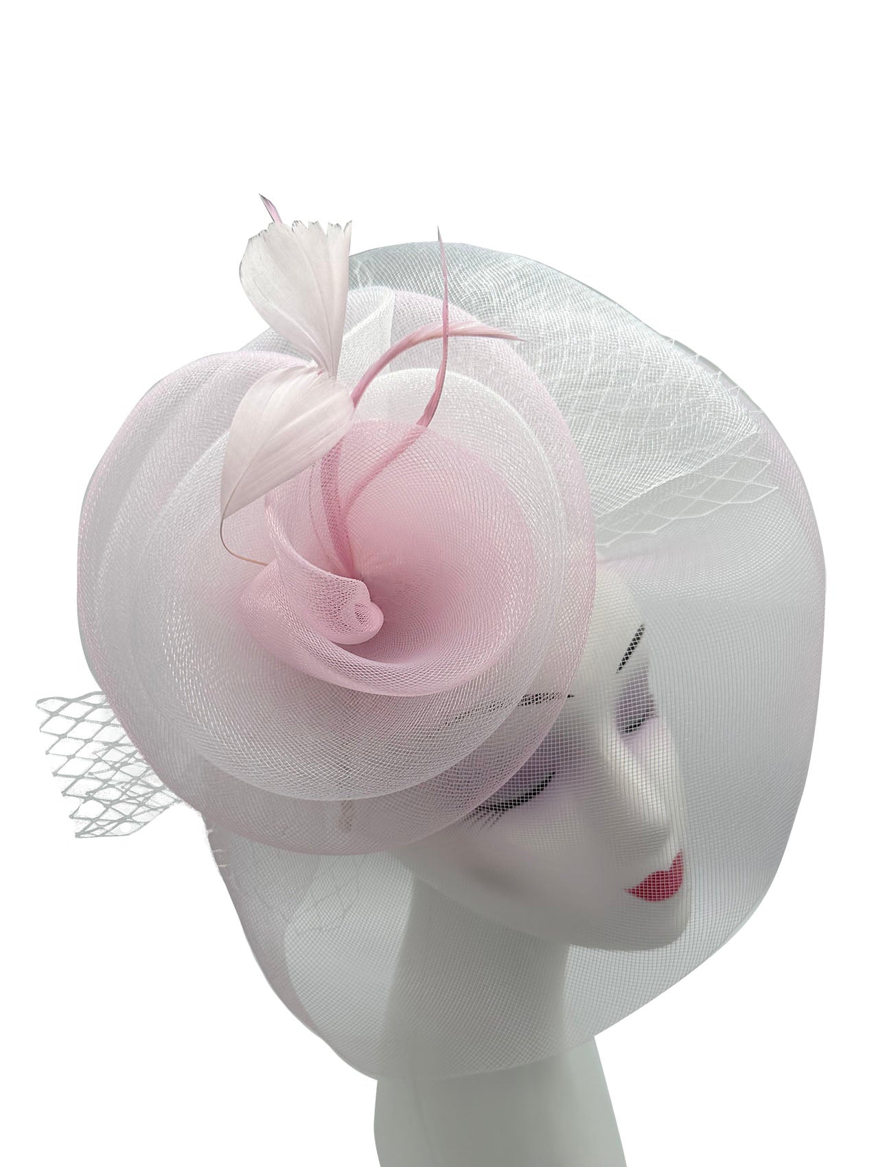 FT3145 Spiral Twirled Duo Tone Sinamay Fascinator