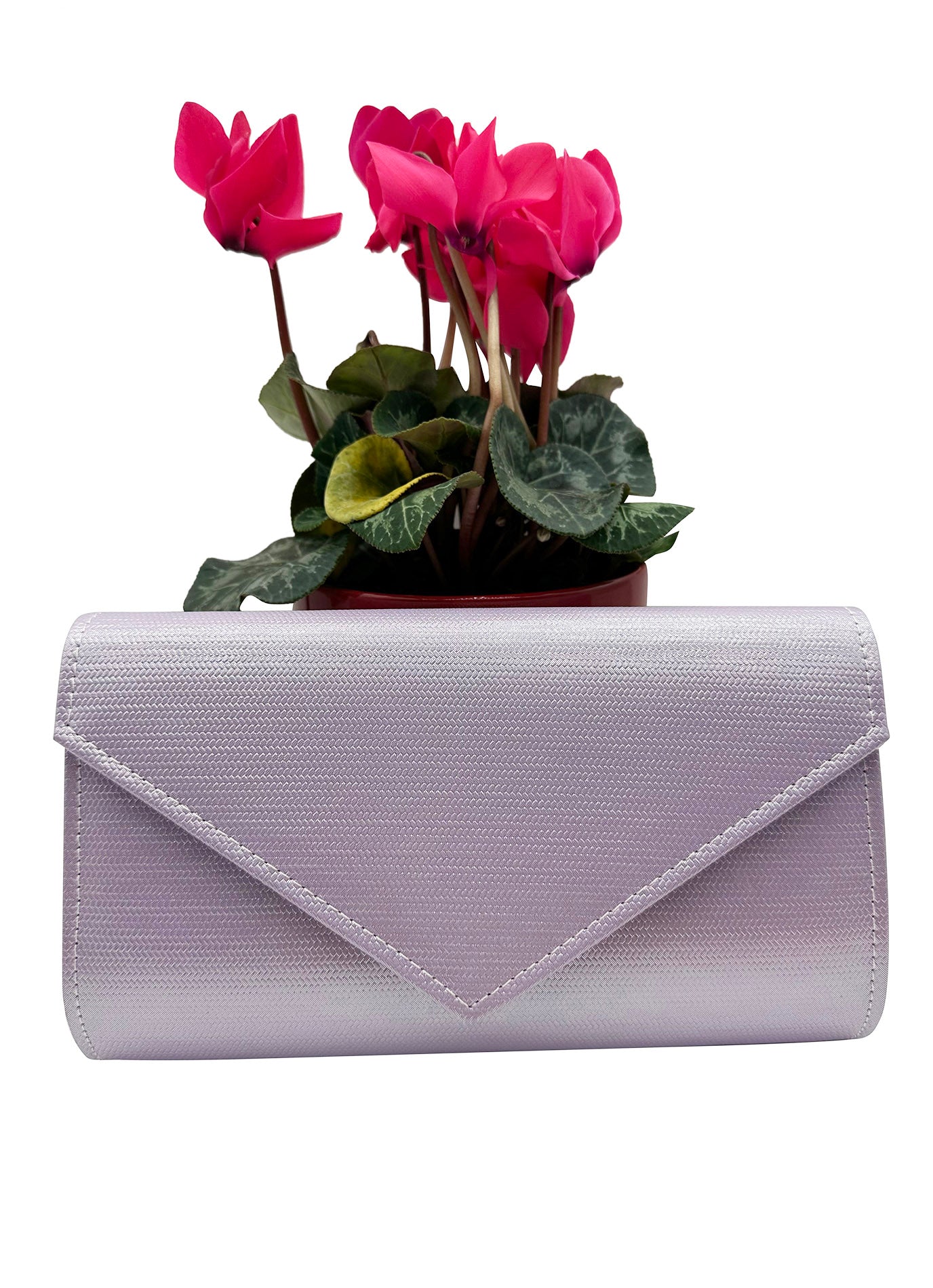 CB24160-006 Plain Envelope Style Clutch Bag with Long Shoulder Chain