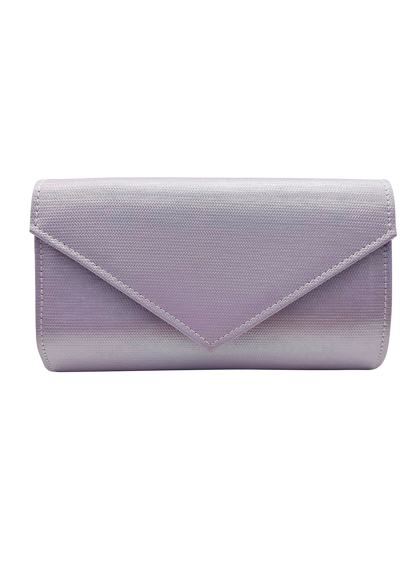 CB24160-006 Plain Envelope Style Clutch Bag with Long Shoulder Chain