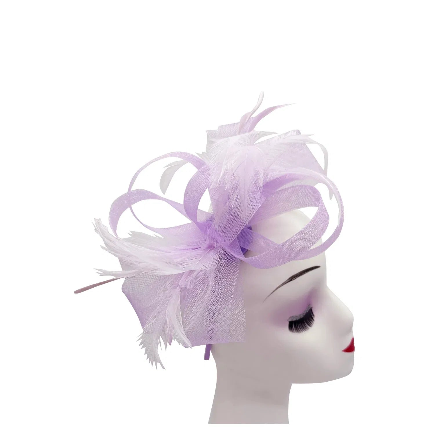 FT2056-019 Loop Bow Fascinator with Feathers