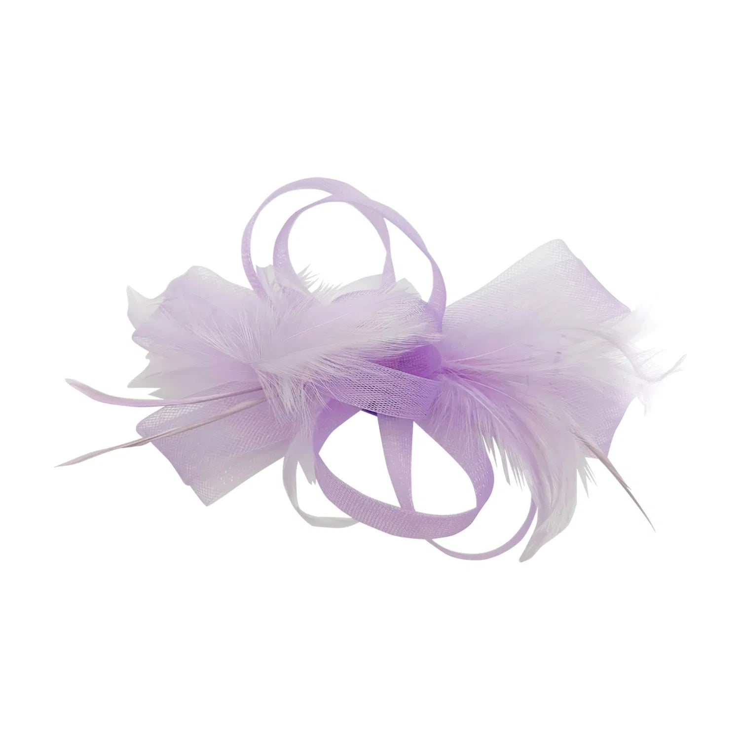 FT2056-019 Loop Bow Fascinator with Feathers