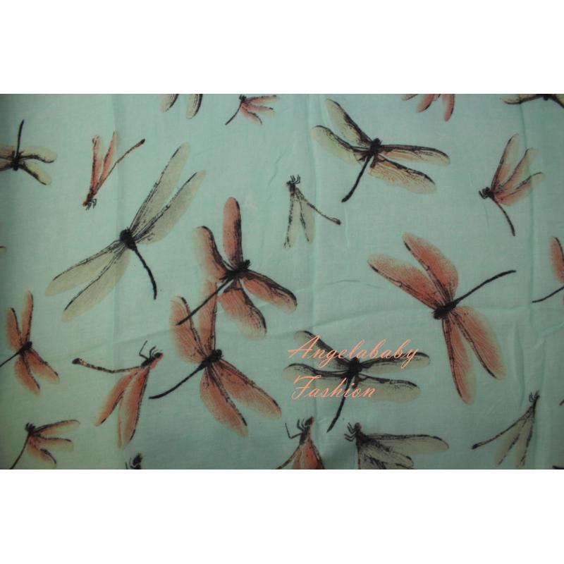 HR1555-23 Multicolour Dragonfly Pattern scarf