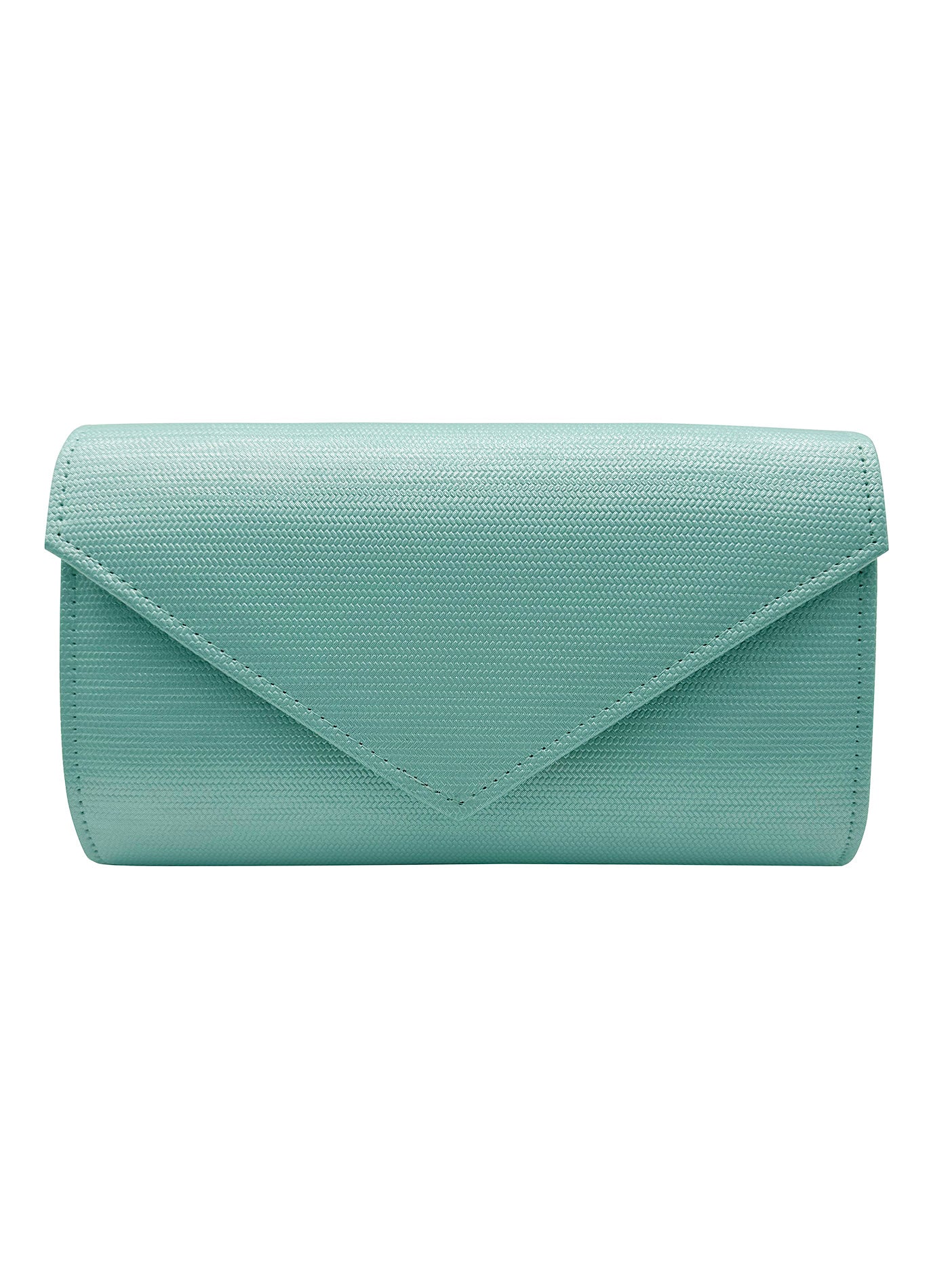 CB24160-006 Plain Envelope Style Clutch Bag with Long Shoulder Chain