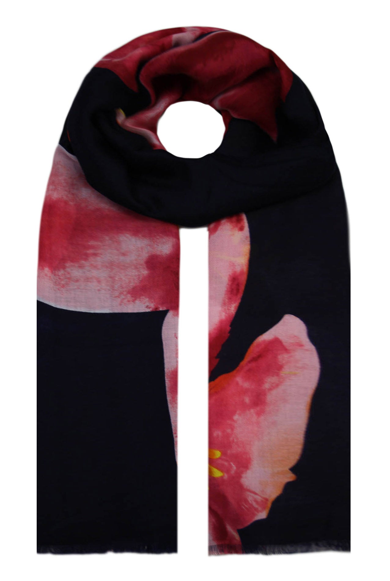 SF1990-89 Viscose Scarf with Floral Print