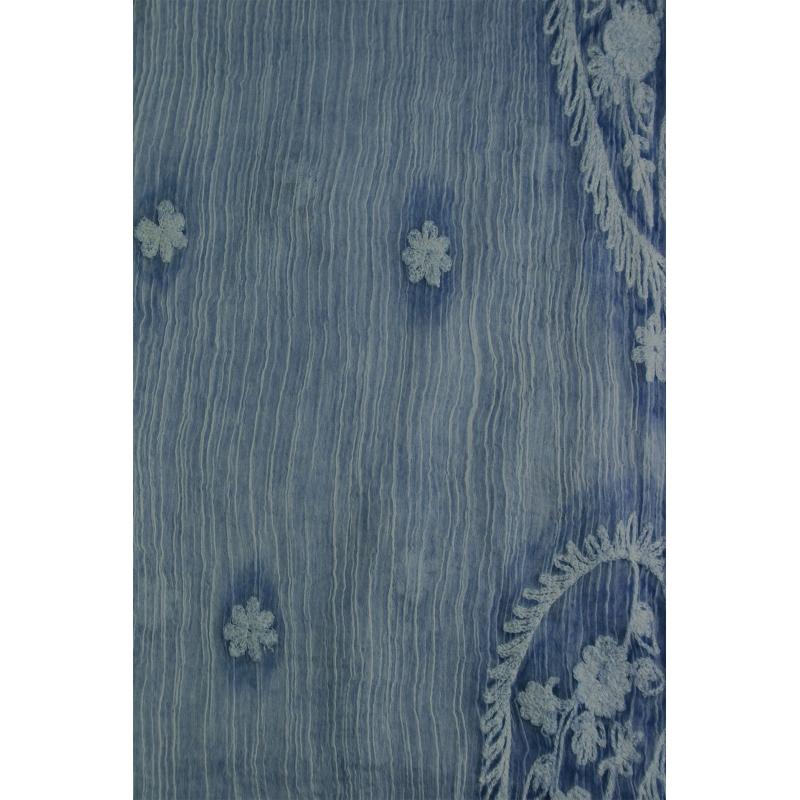 AB17140-65 Polyester Scarf with Ditsy Floral Embroidery