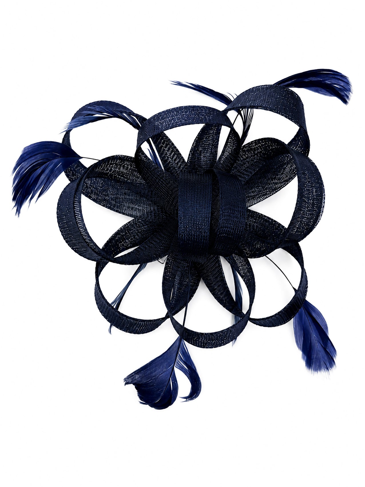 FT60750 Loopy Fascinator with Feathers Detailing