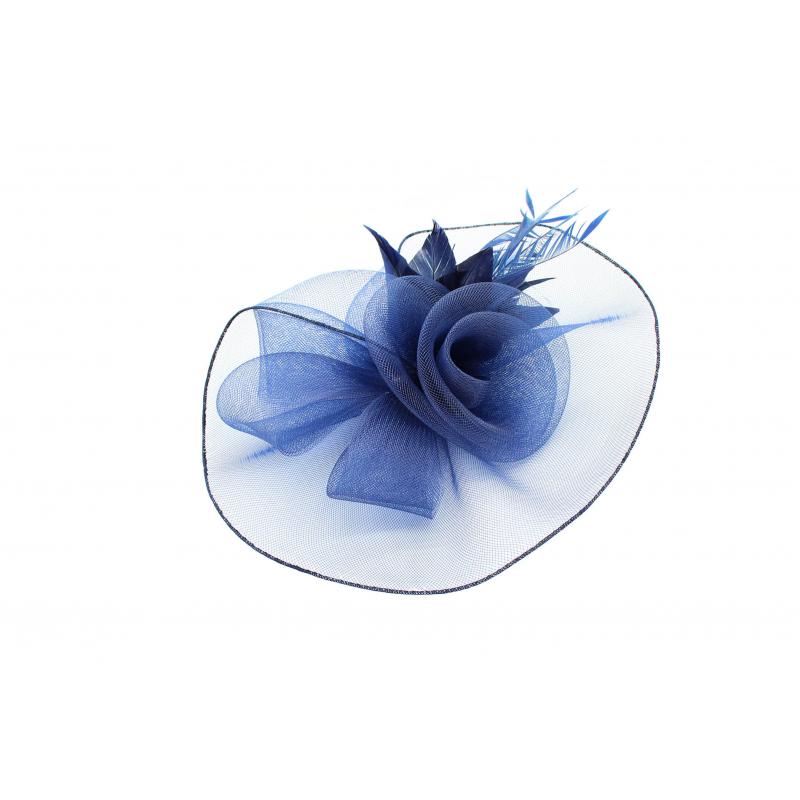 FT9009-031 Rose Fascinator with Feathers