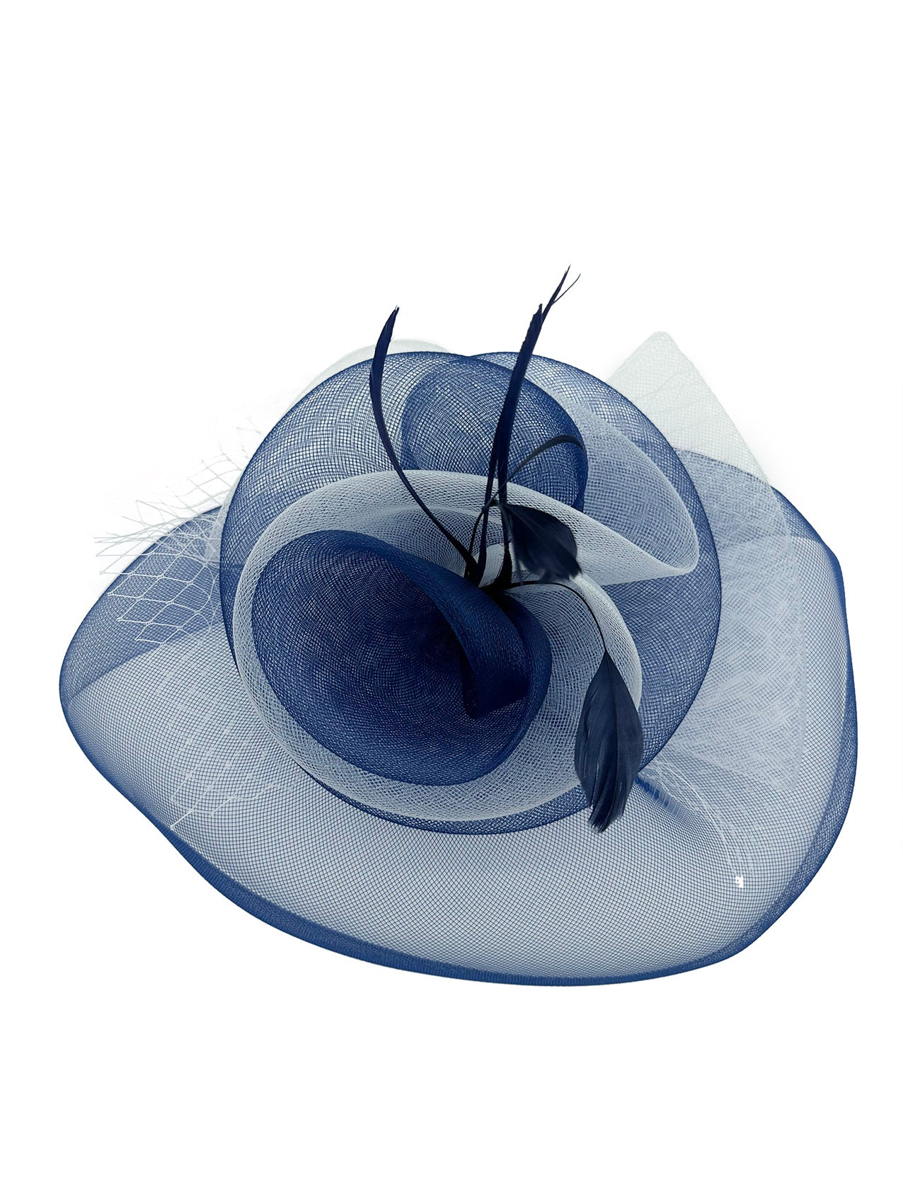 FT3145 Spiral Twirled Duo Tone Sinamay Fascinator