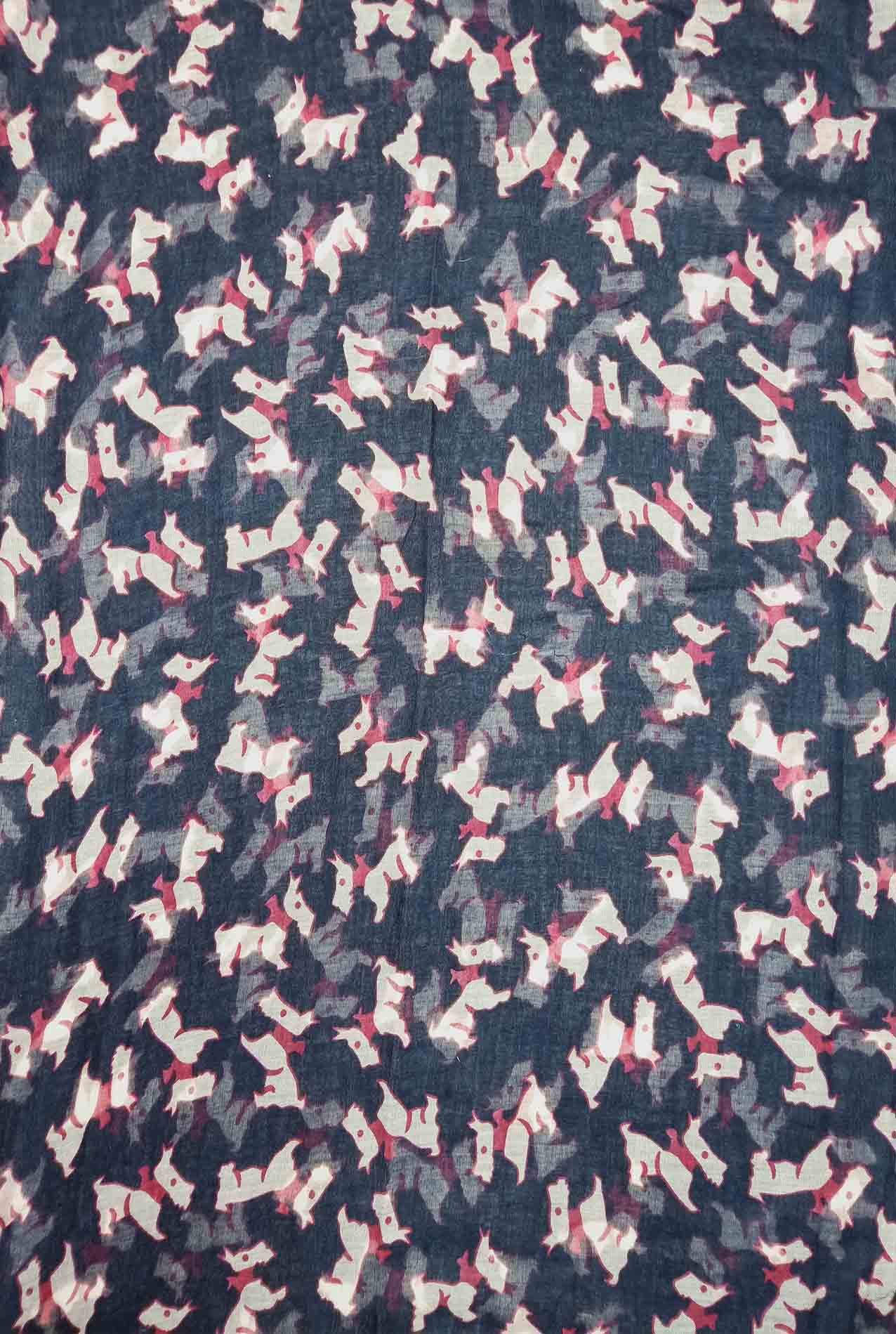 AB1850-383 Large Dog Patterned Scarf