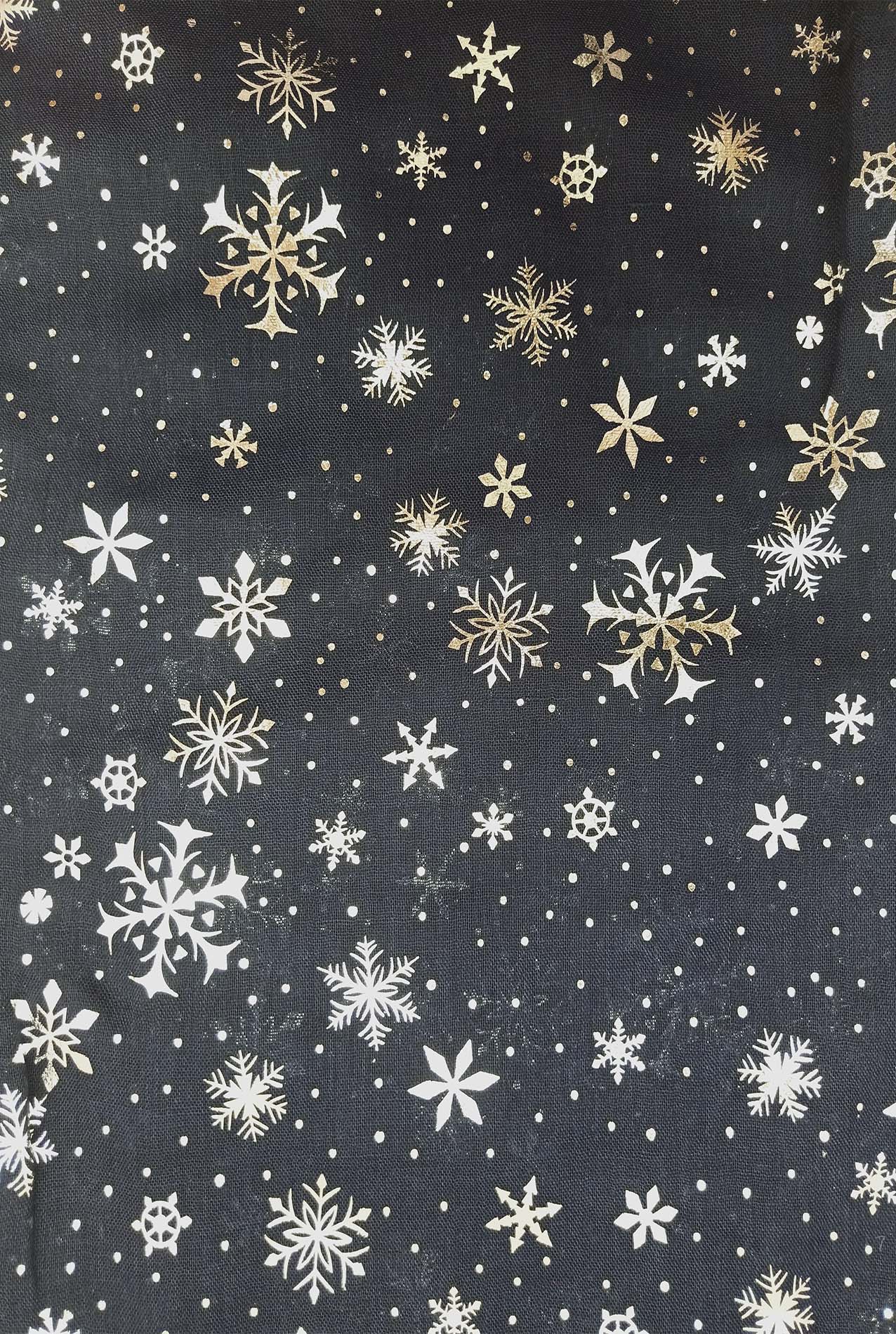 AB1855-161/SF1961-101 Snowflake Pattern Polyester Scarf