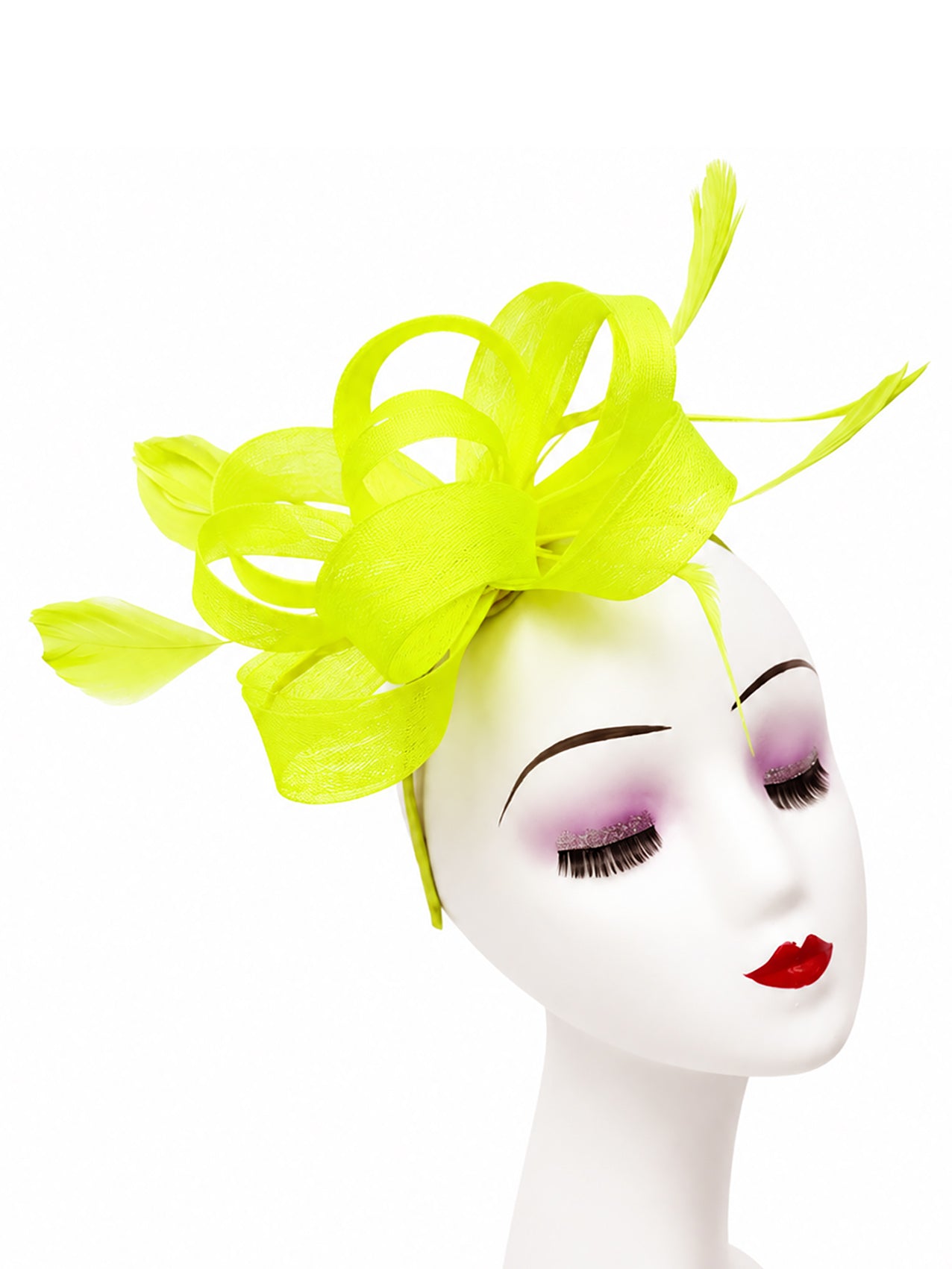 FT60750 Loopy Fascinator with Feathers Detailing