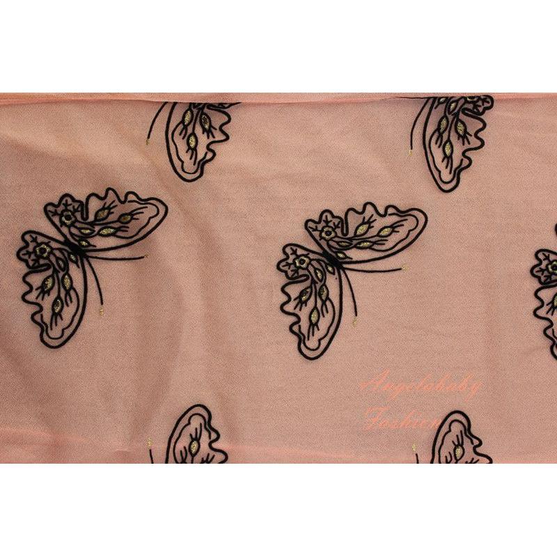 MZY146-41 Varicoloured Detailed Butterfly Print Scarf