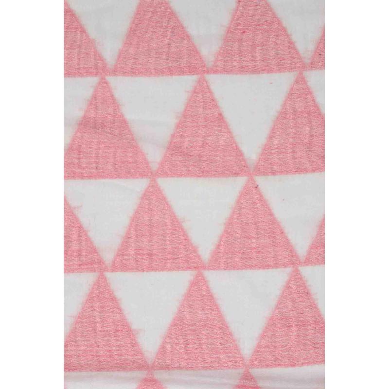 AB1795-68 Viscose Scarf with Triangle Pattern and Frayed Edge