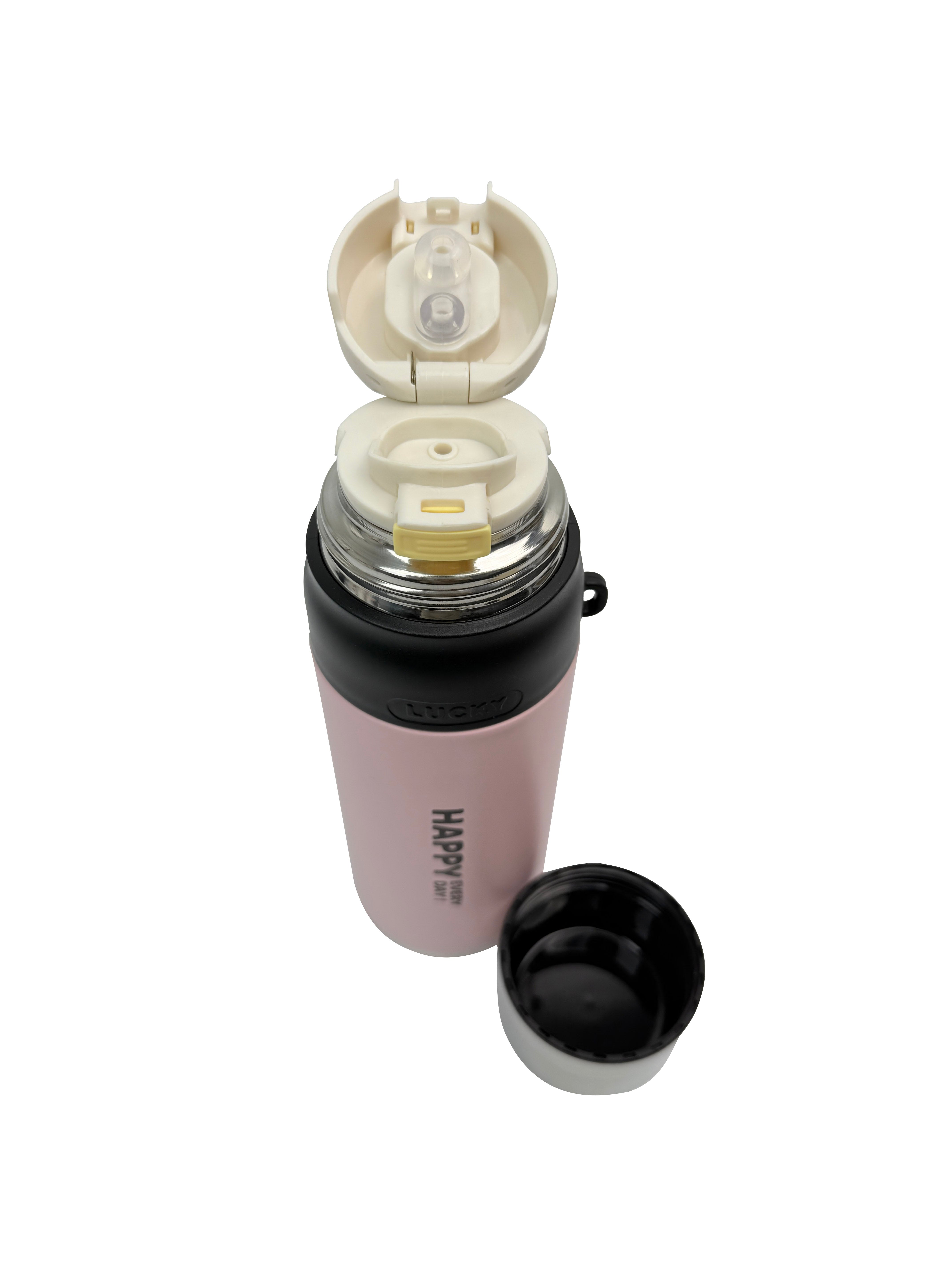 BT25220-2 Colourful Vaccum Cups for Hot & Cold Drinks with Straw