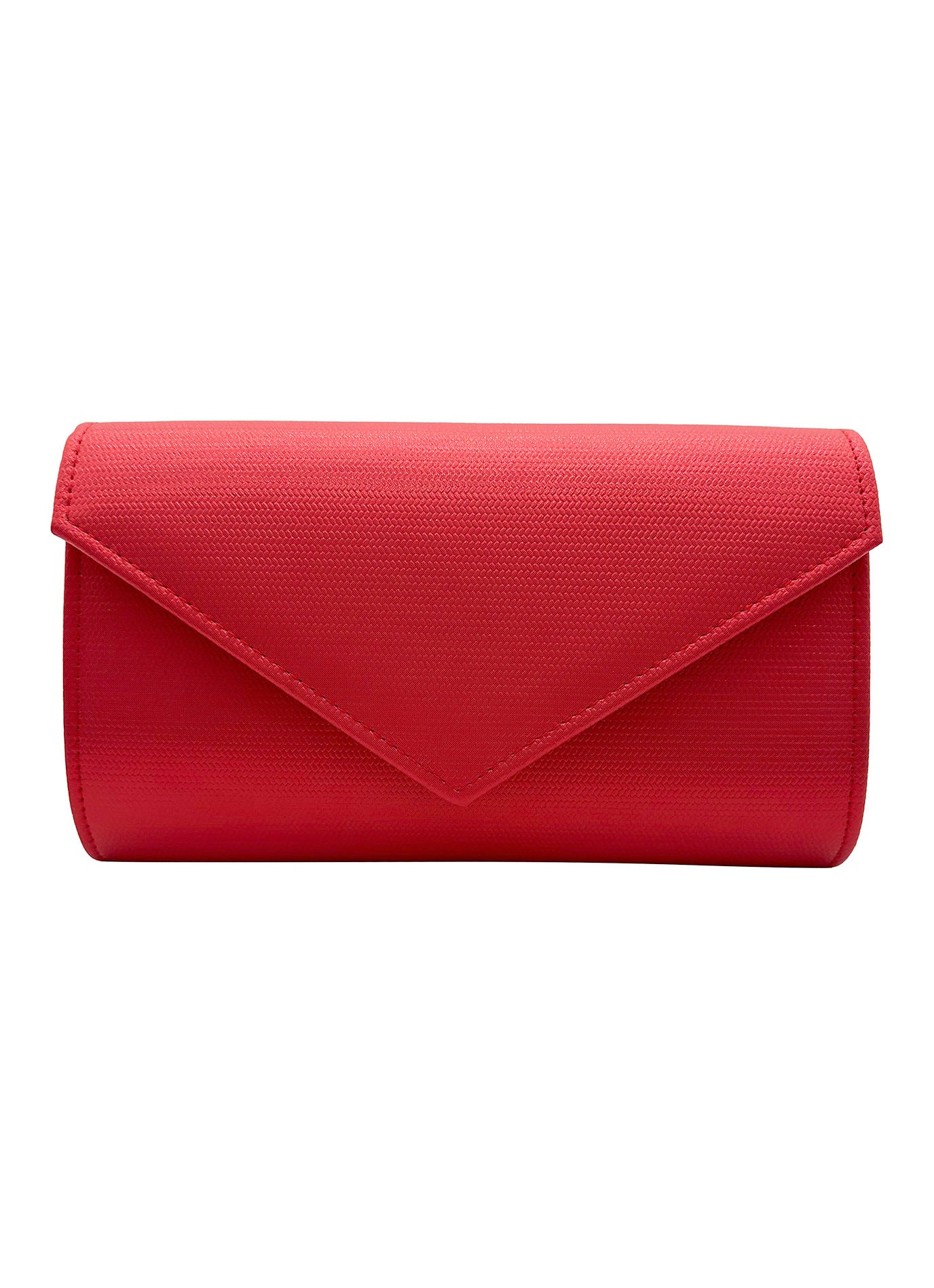 CB24160-006 Plain Envelope Style Clutch Bag with Long Shoulder Chain