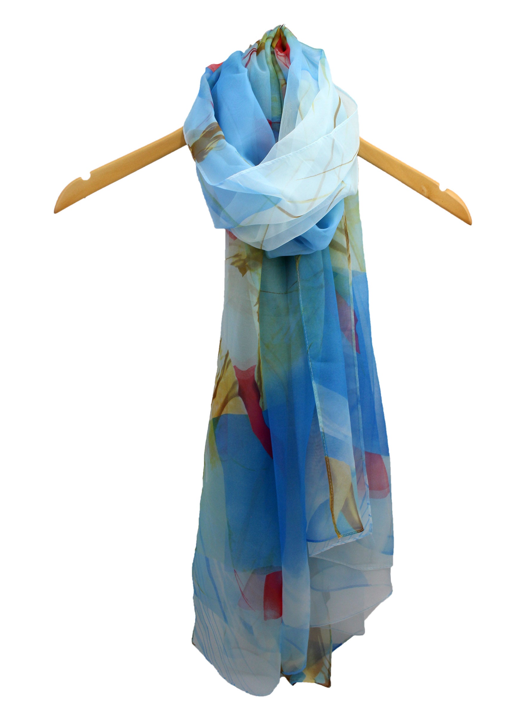 SF1912-038 Abstract Beach Pattern Chiffon Scarf