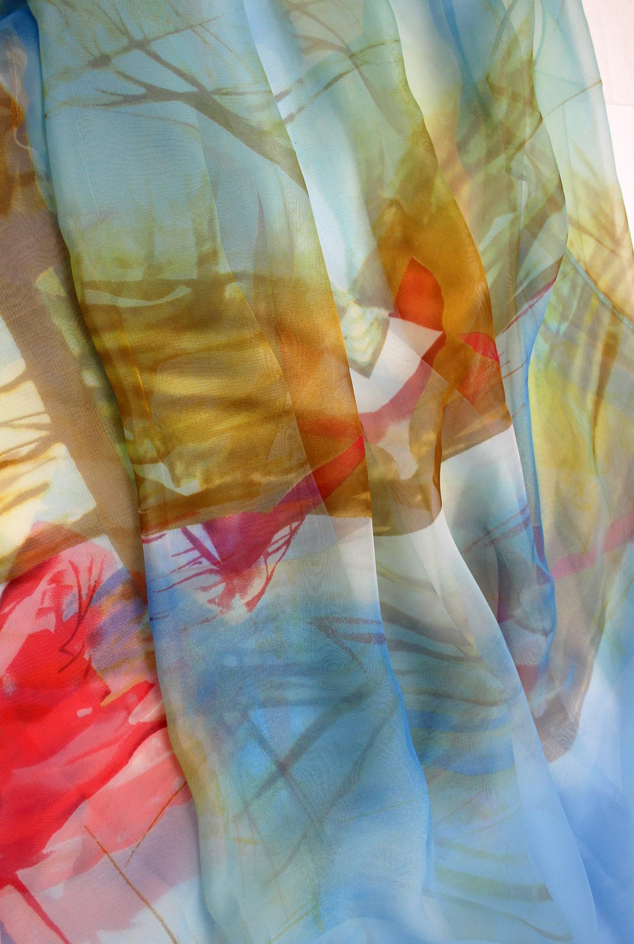 SF1912-038 Abstract Beach Pattern Chiffon Scarf