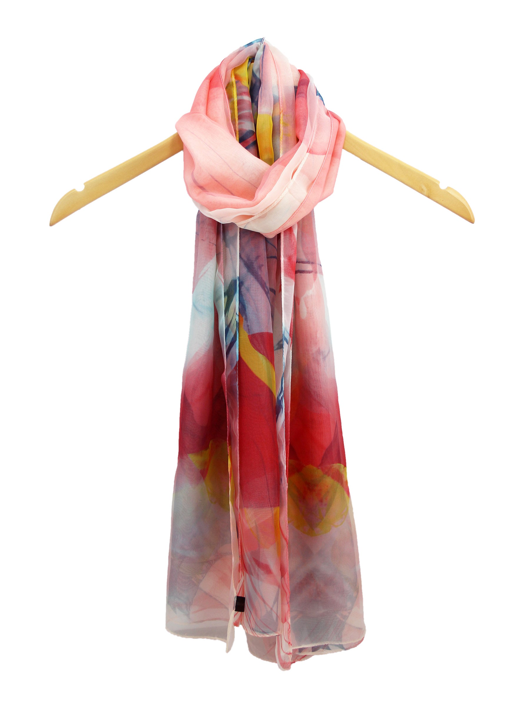 SF1912-038 Abstract Beach Pattern Chiffon Scarf