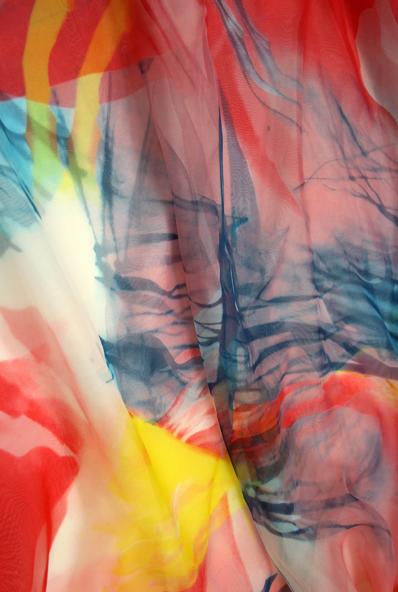 SF1912-038 Abstract Beach Pattern Chiffon Scarf