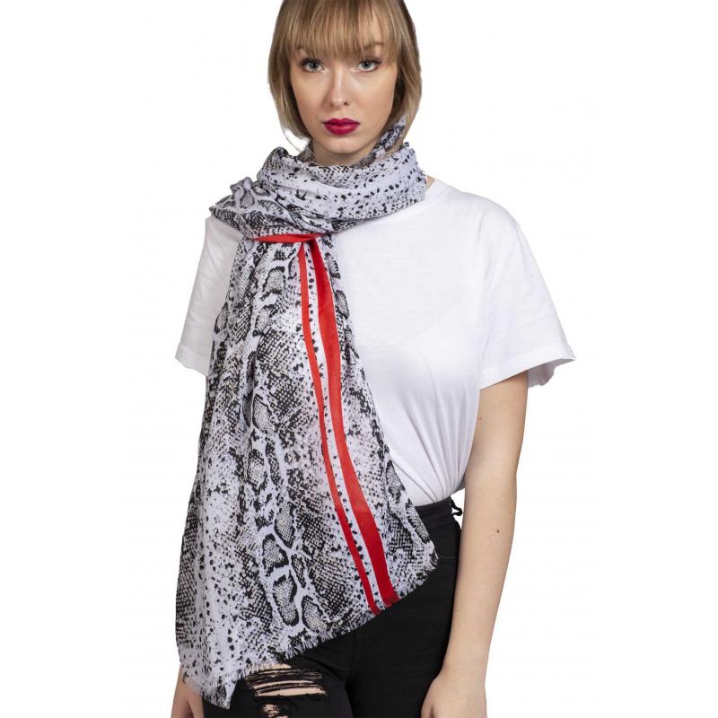 SF1995-012 Snake Print Viscose Scarf