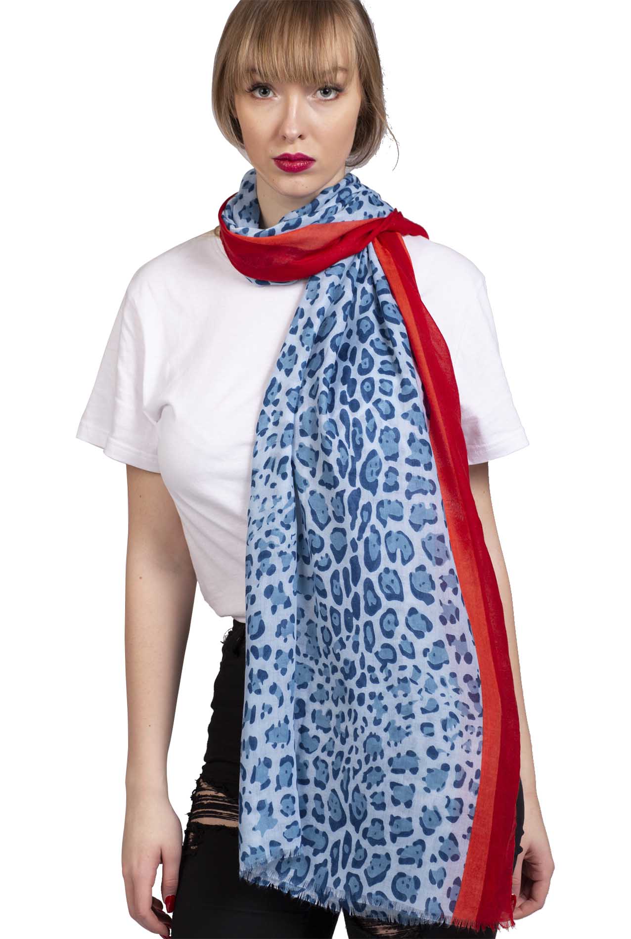 SF1995-040 Vibrant leopard Pattern Scarf