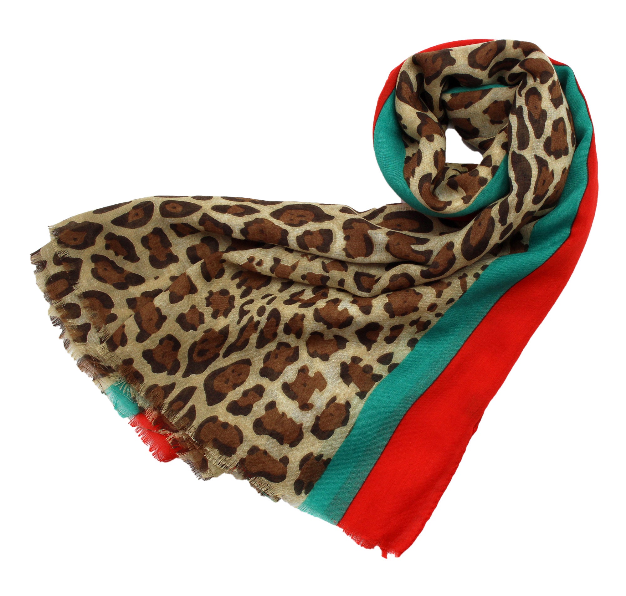 SF1995-040 Vibrant leopard Pattern Scarf