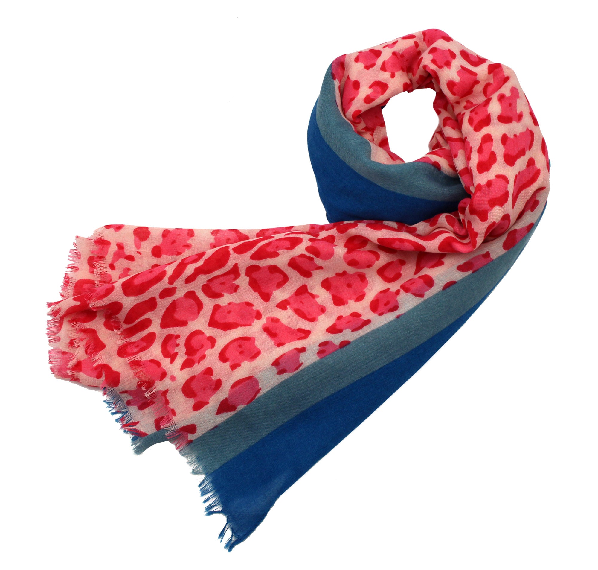 SF1995-040 Vibrant leopard Pattern Scarf