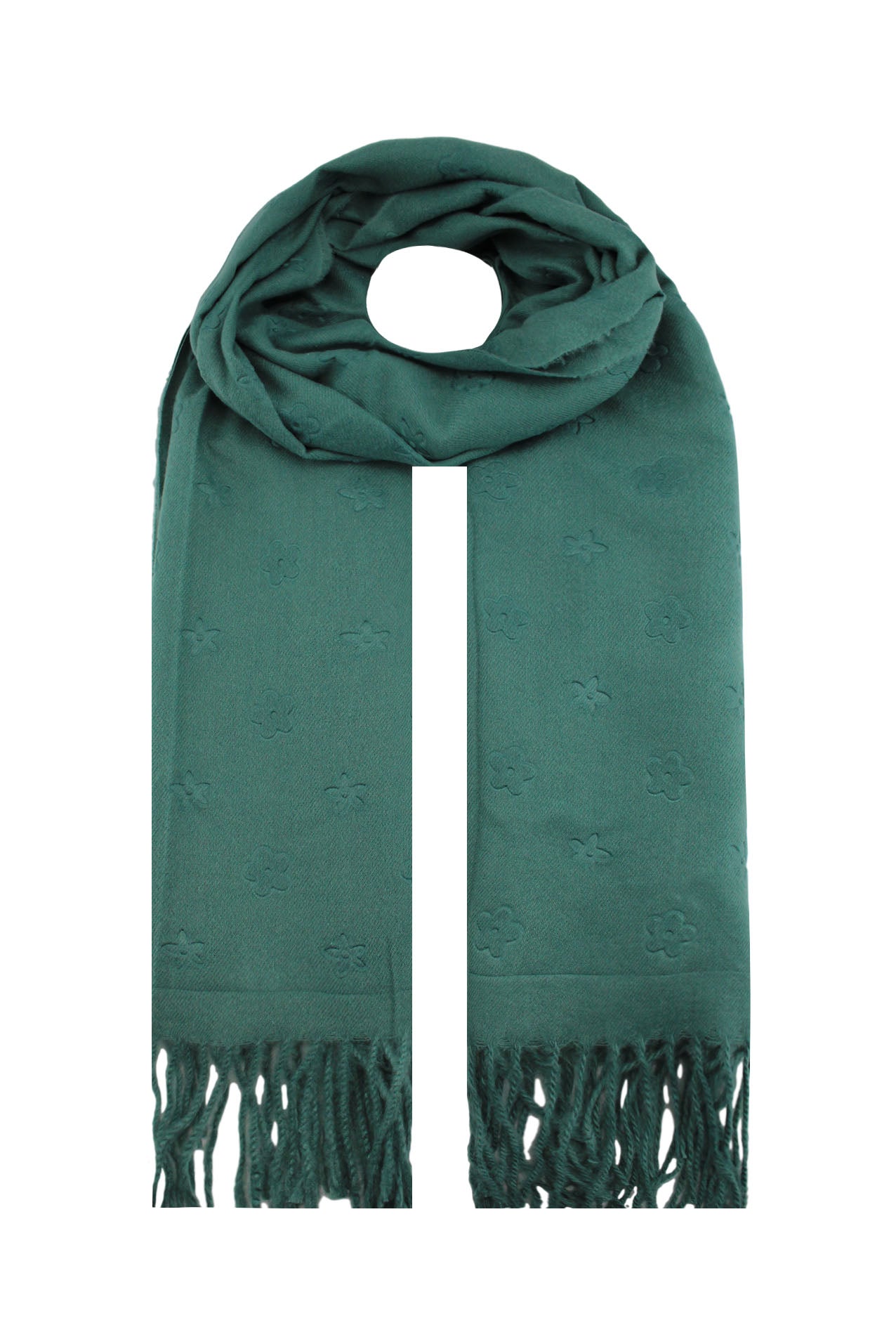 SF20100-278 Plain Colour Mix Scarf with Flowers