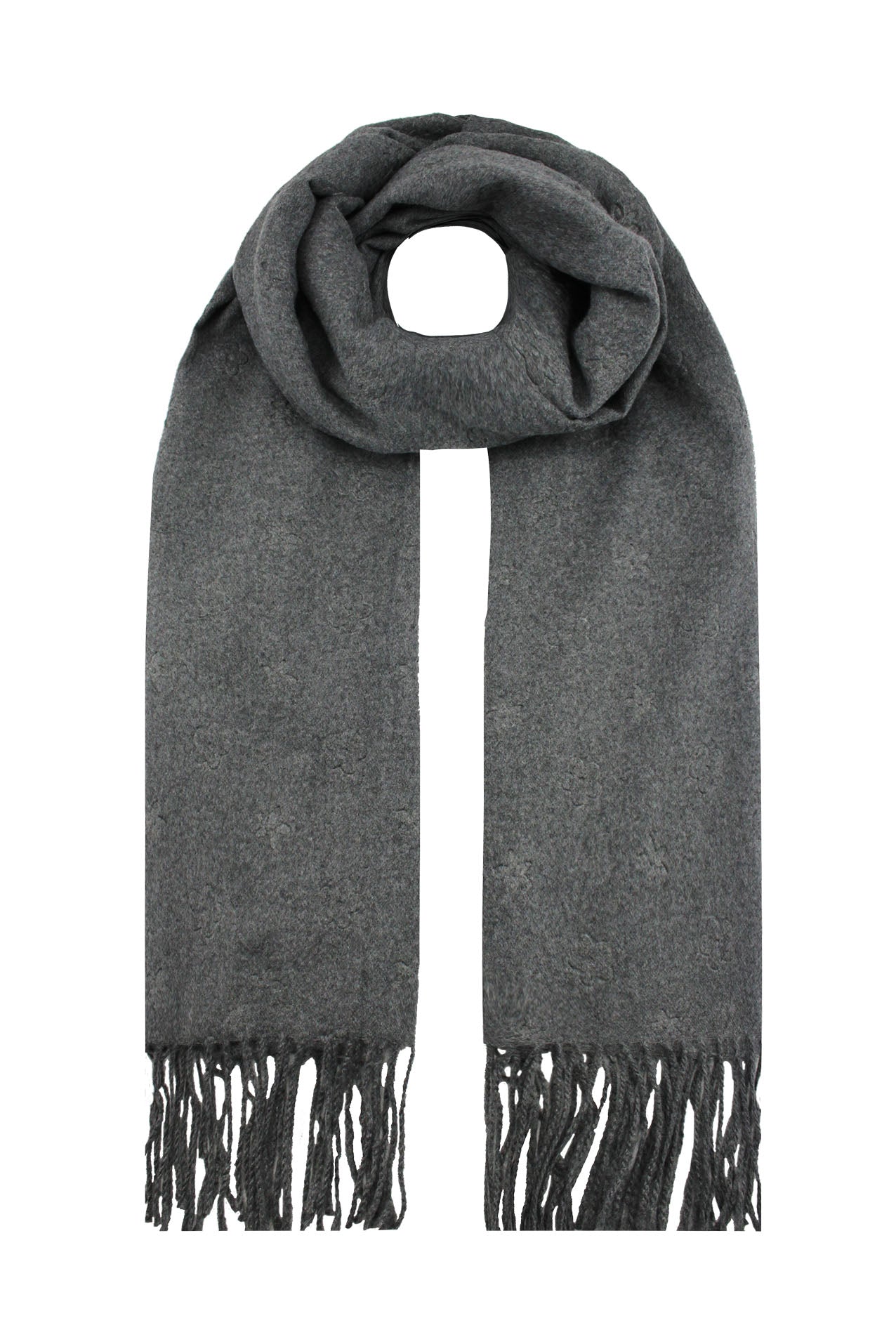 SF20100-278 Plain Colour Mix Scarf with Flowers