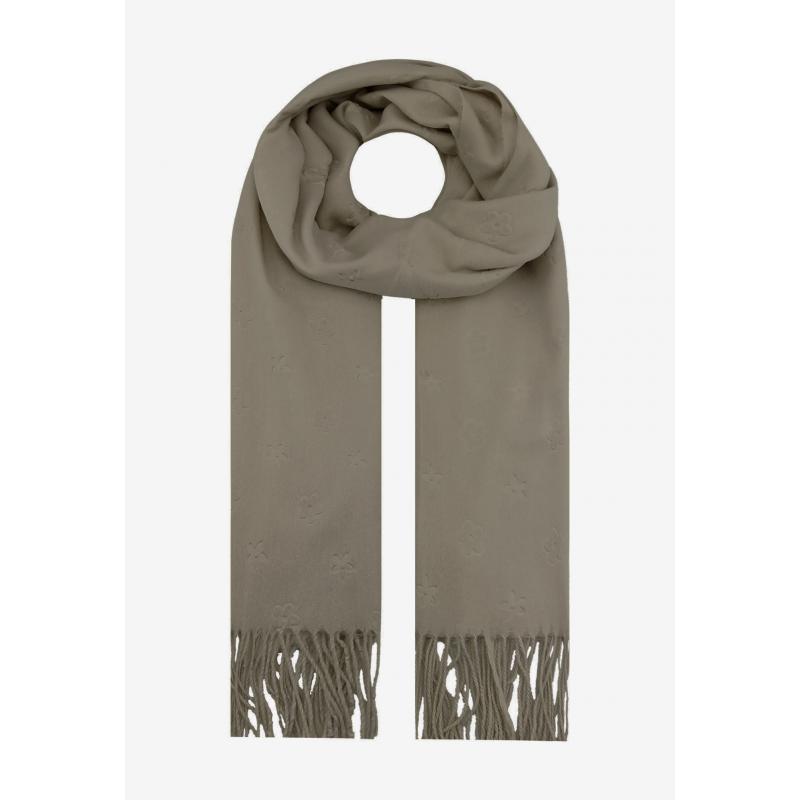 SF20100-278 Plain Colour Mix Scarf with Flowers