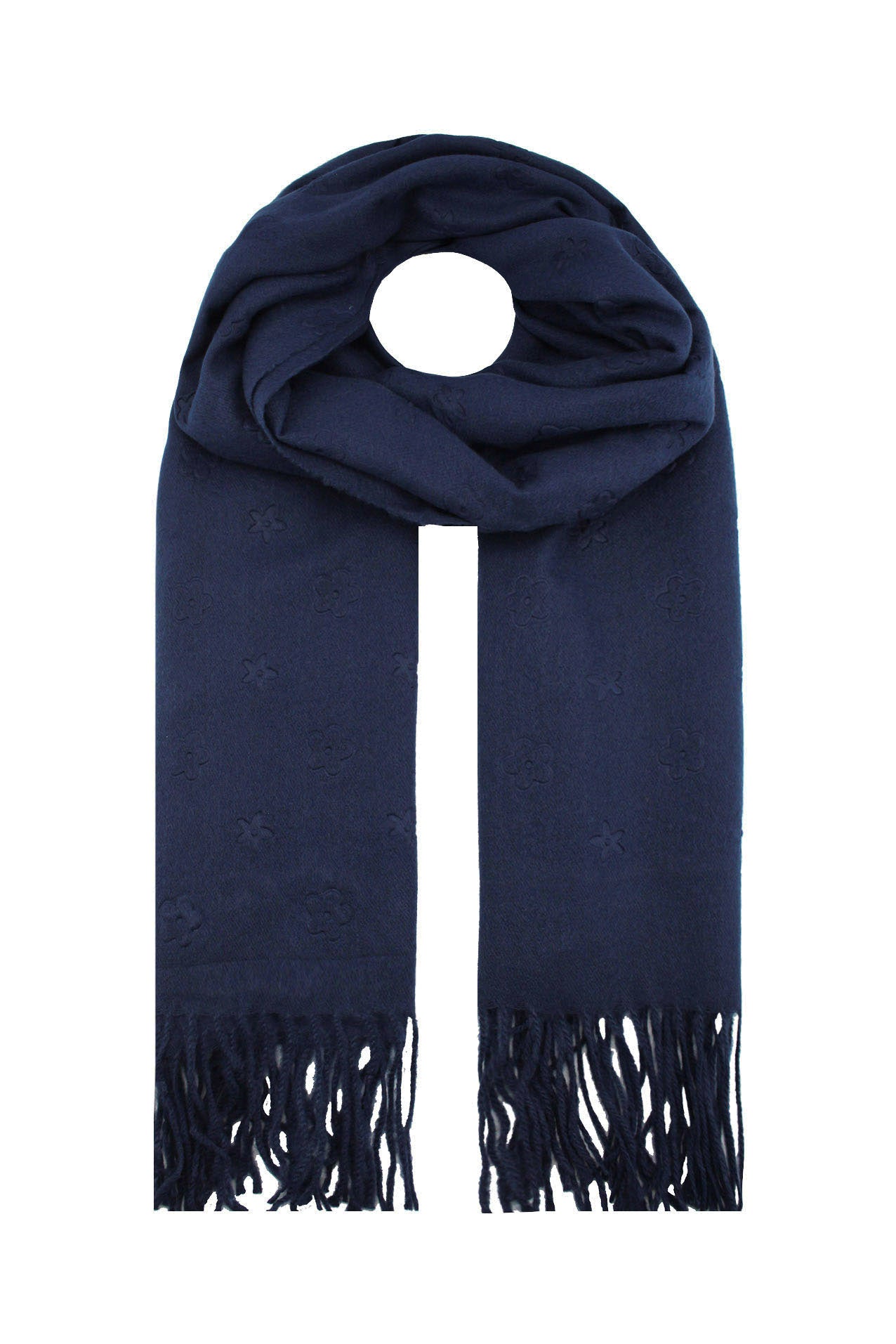 SF20100-278 Plain Colour Mix Scarf with Flowers