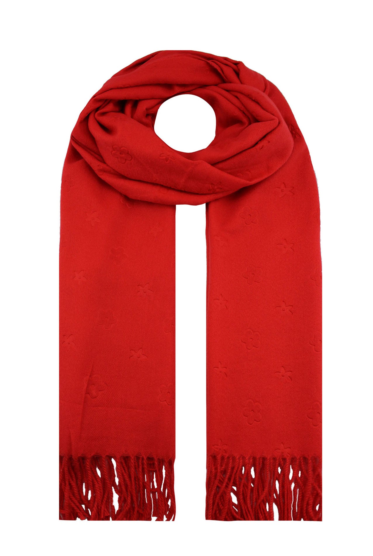 SF20100-278 Plain Colour Mix Scarf with Flowers