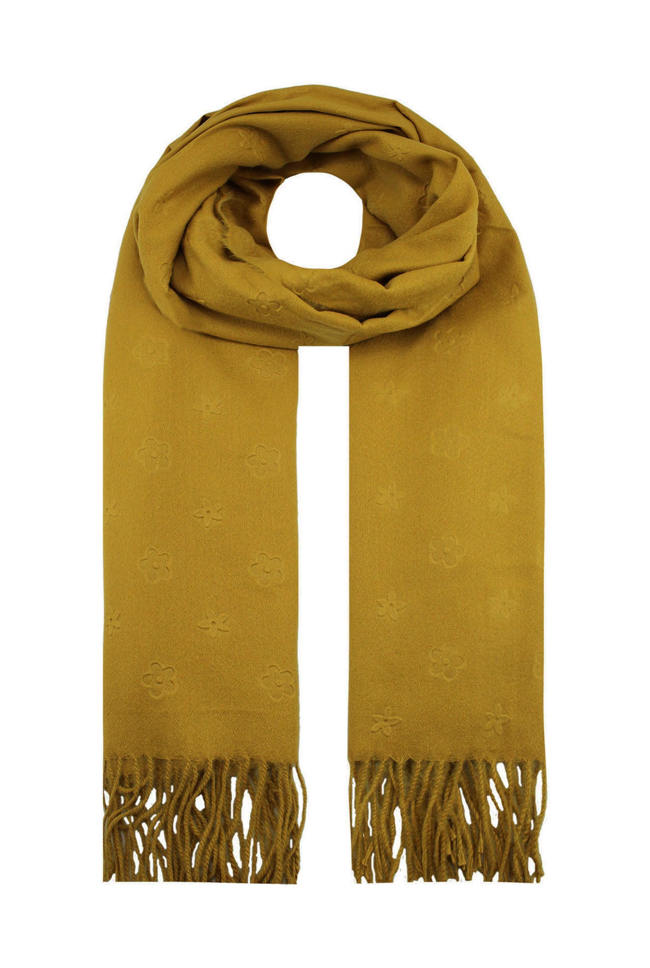 SF20100-278 Plain Colour Mix Scarf with Flowers