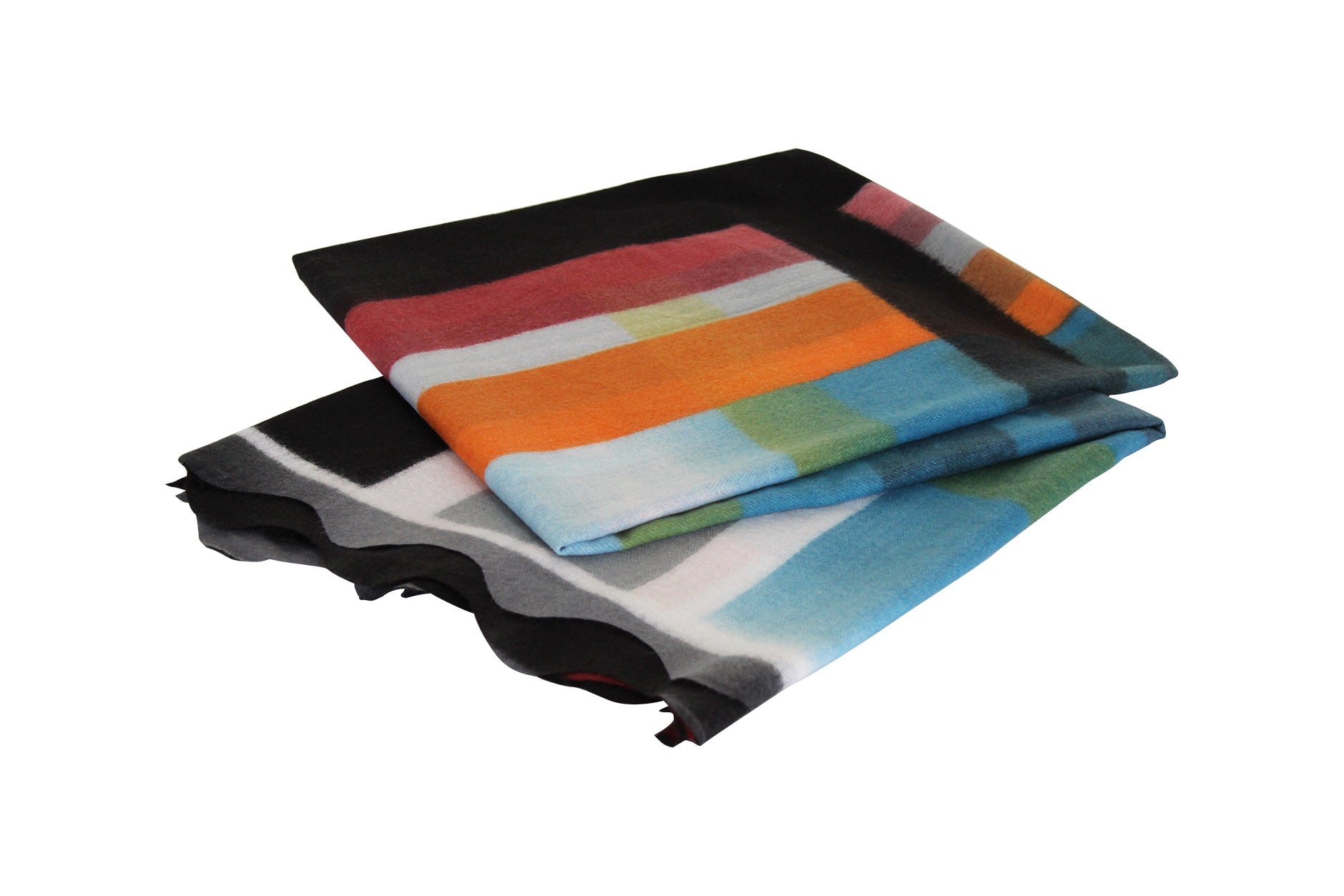 SF20115-240 Lattice Print Multicolour Wool Mix Scarf