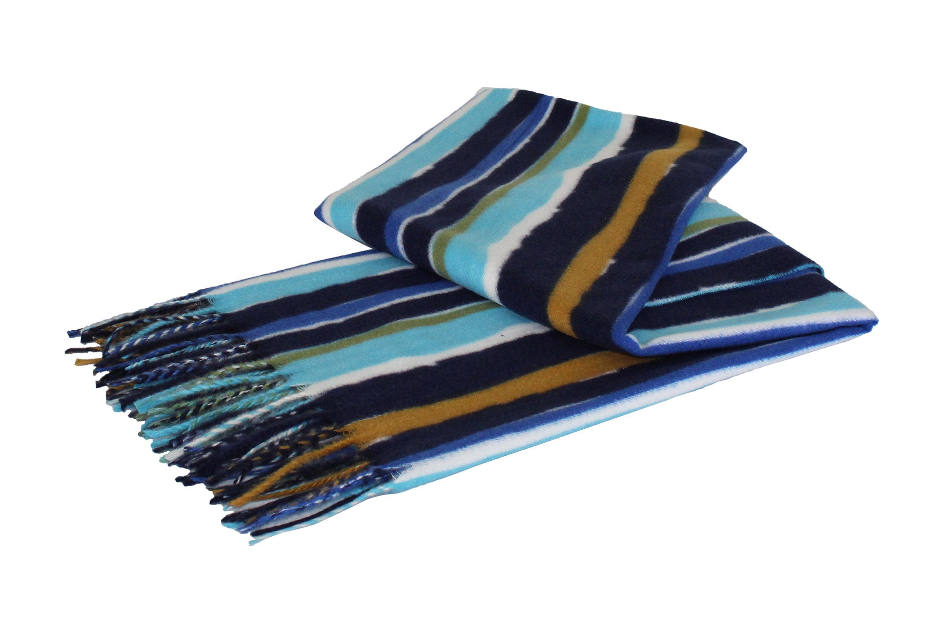 SF20120-243 Stripe Pattern Wool Blend Scarf