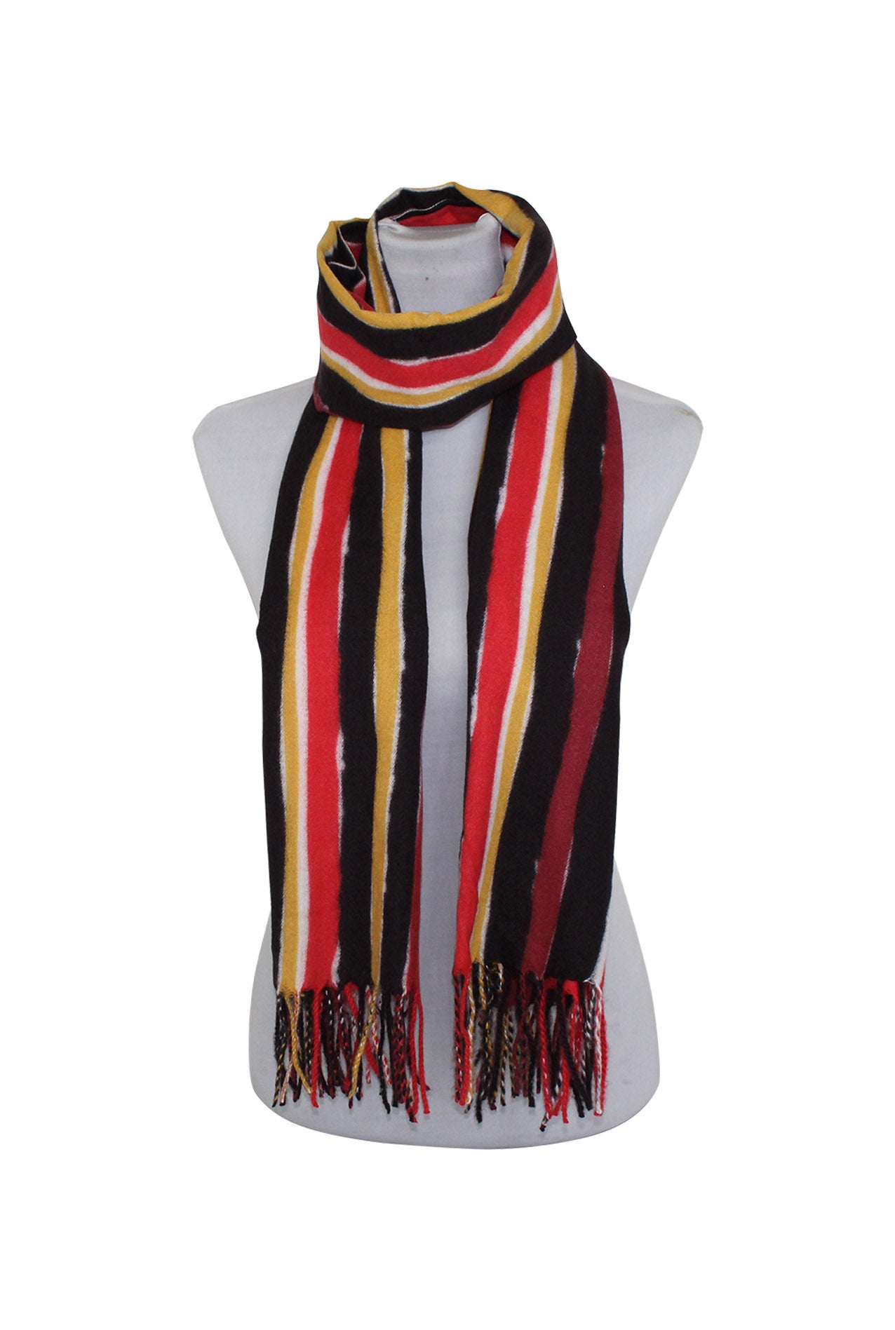 SF20120-243 Stripe Pattern Wool Blend Scarf