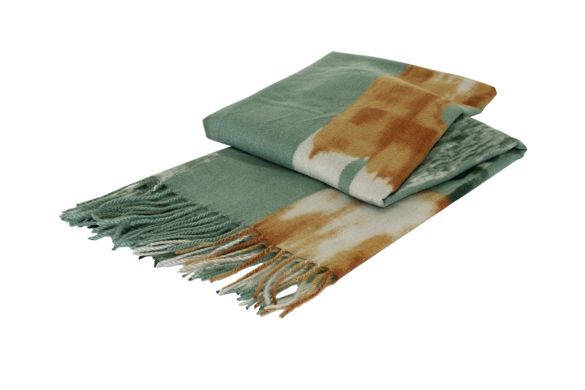 SF20120-244 Multicolour Wool Blend Scarf with Tassels