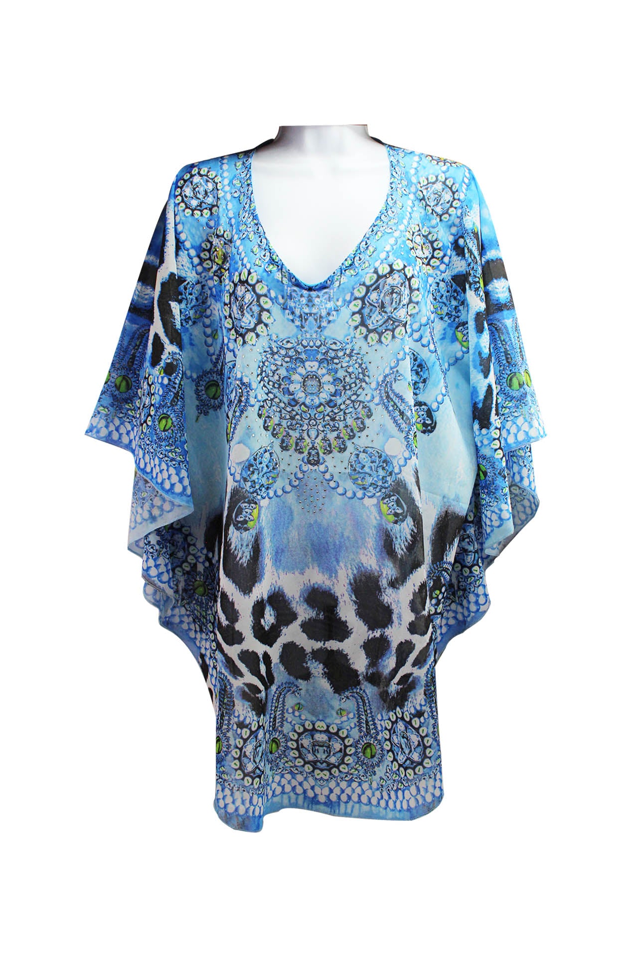 SF20250-181 Multipattern Sequin Poncho