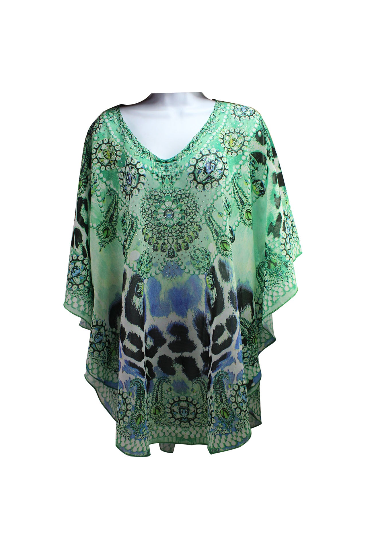 SF20250-181 Multipattern Sequin Poncho