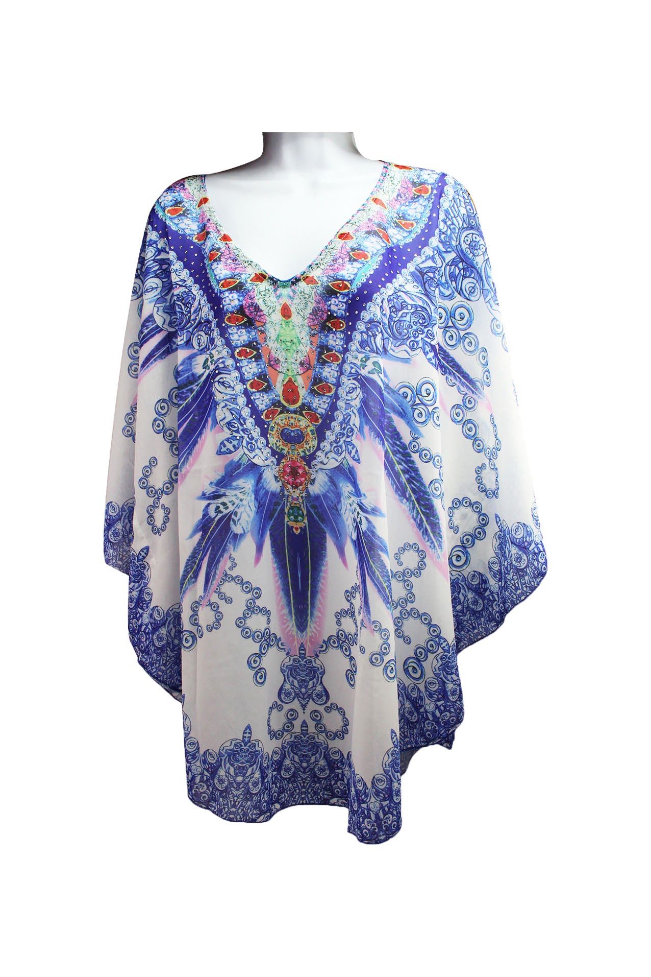 SF20250-182 Multicolour Sequin Poncho