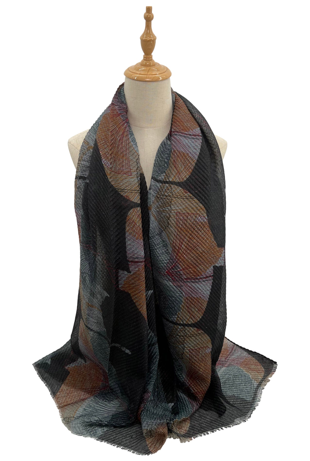 SF2070-739 Multicolour Crinkle Lurex Scarf