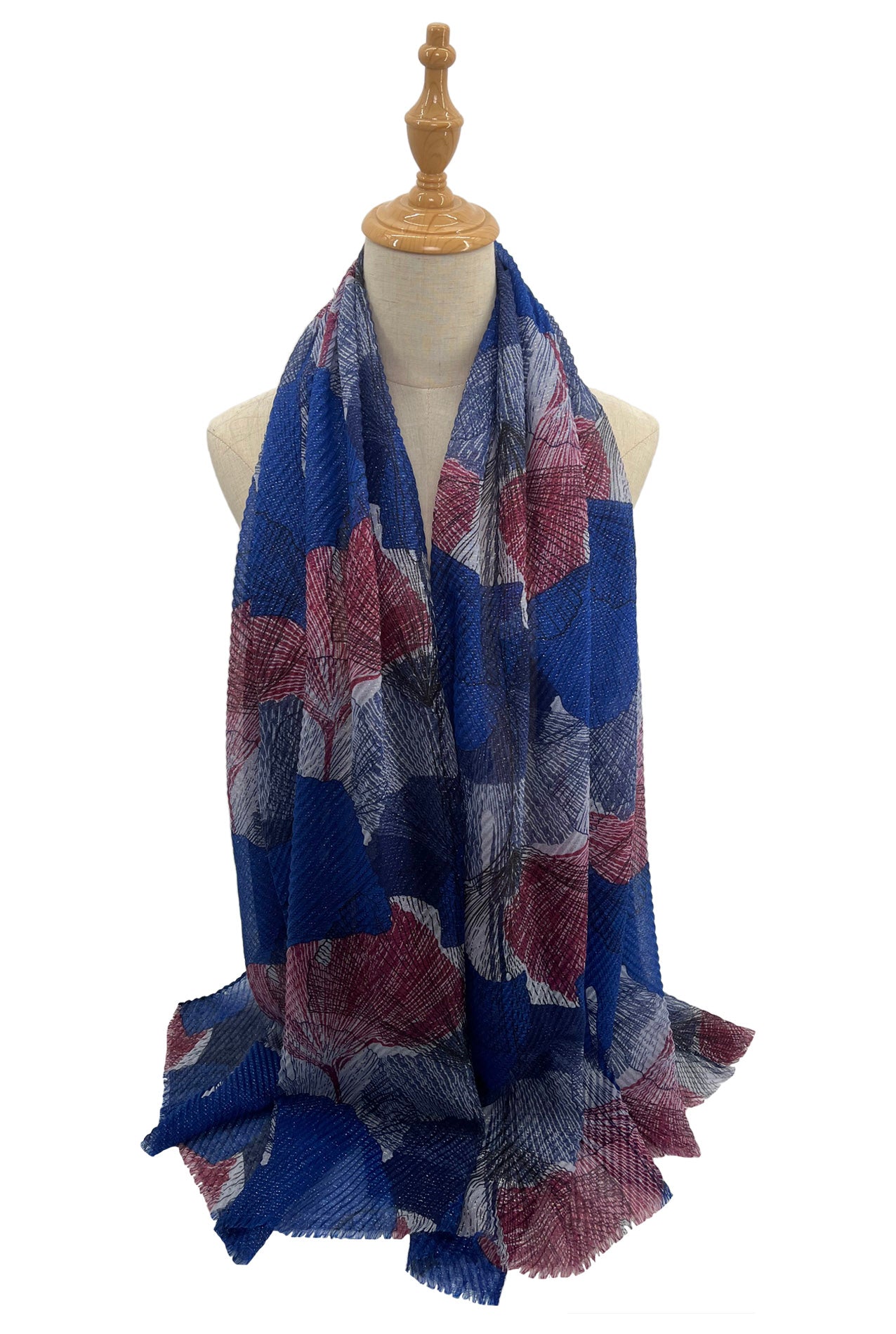 SF2070-739 Multicolour Crinkle Lurex Scarf