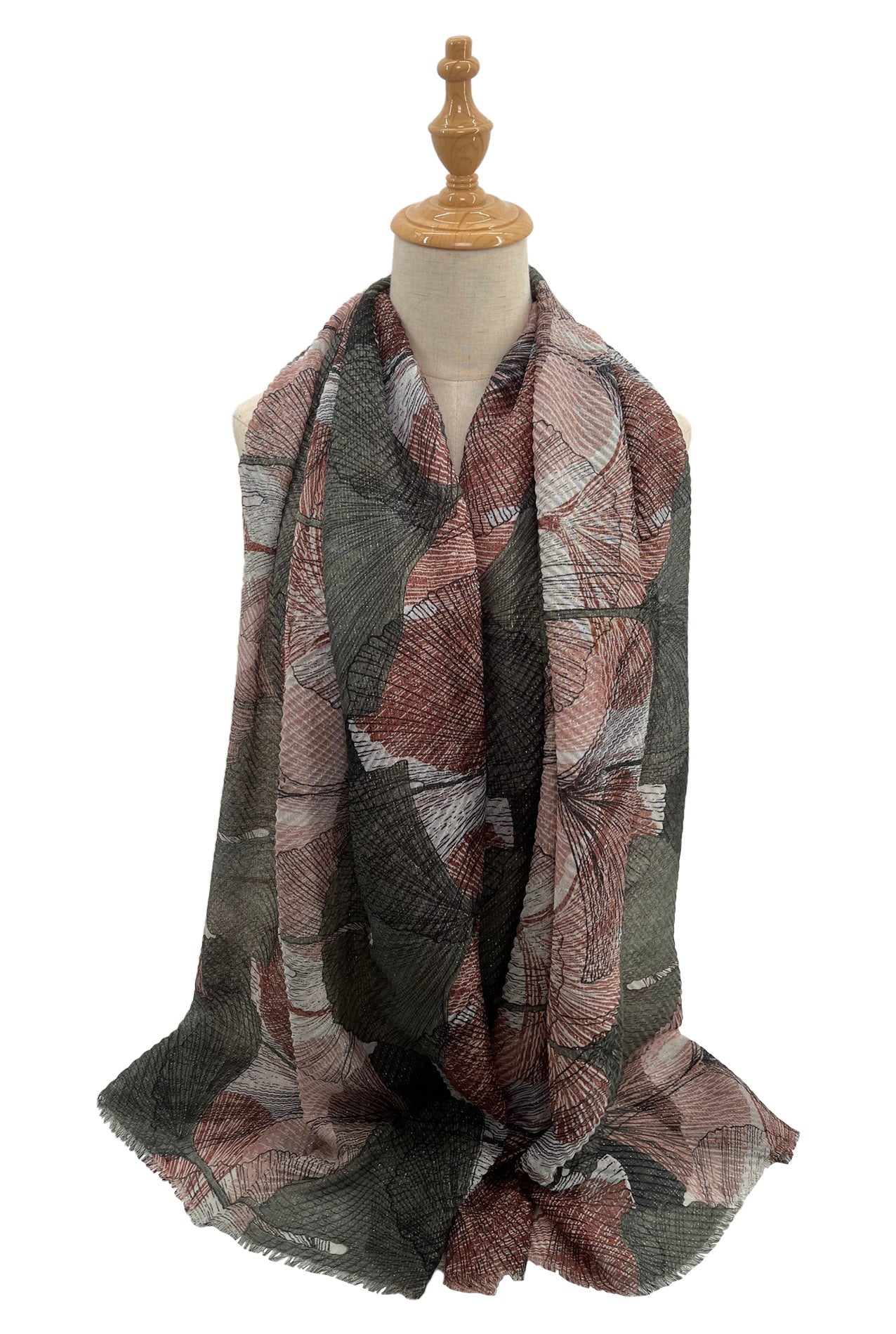 SF2070-739 Multicolour Crinkle Lurex Scarf