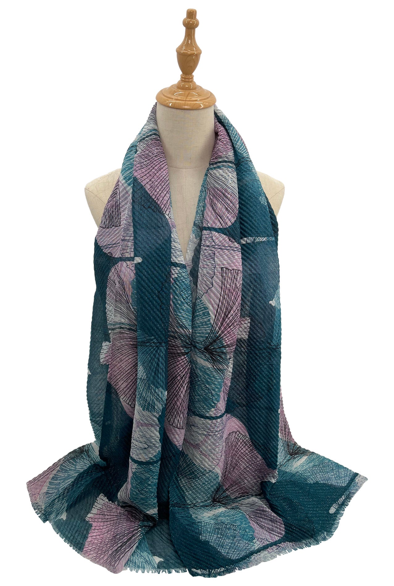 SF2070-739 Multicolour Crinkle Lurex Scarf