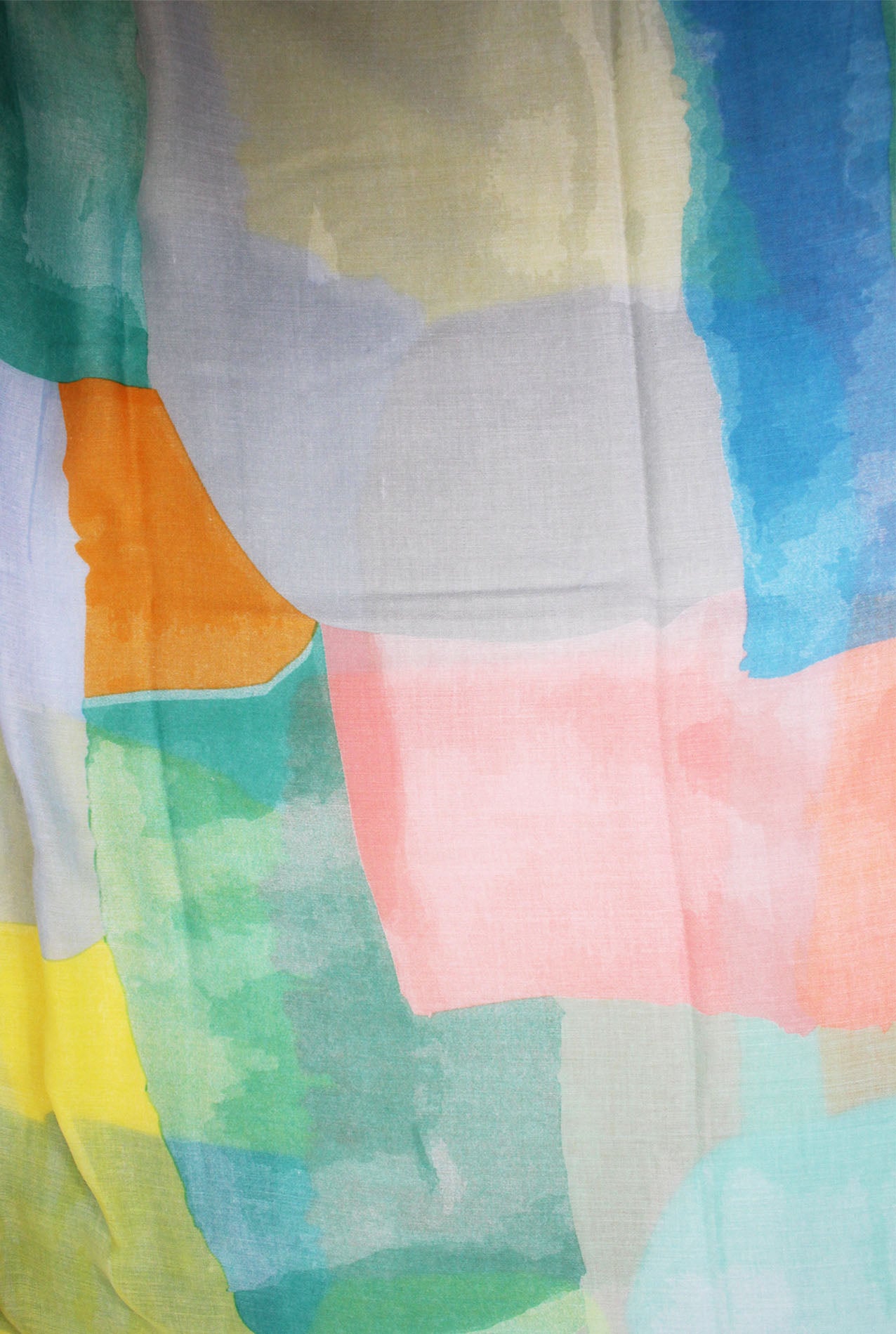 SF2085-141 Abstract Watercolour Cotton Mix Scarf