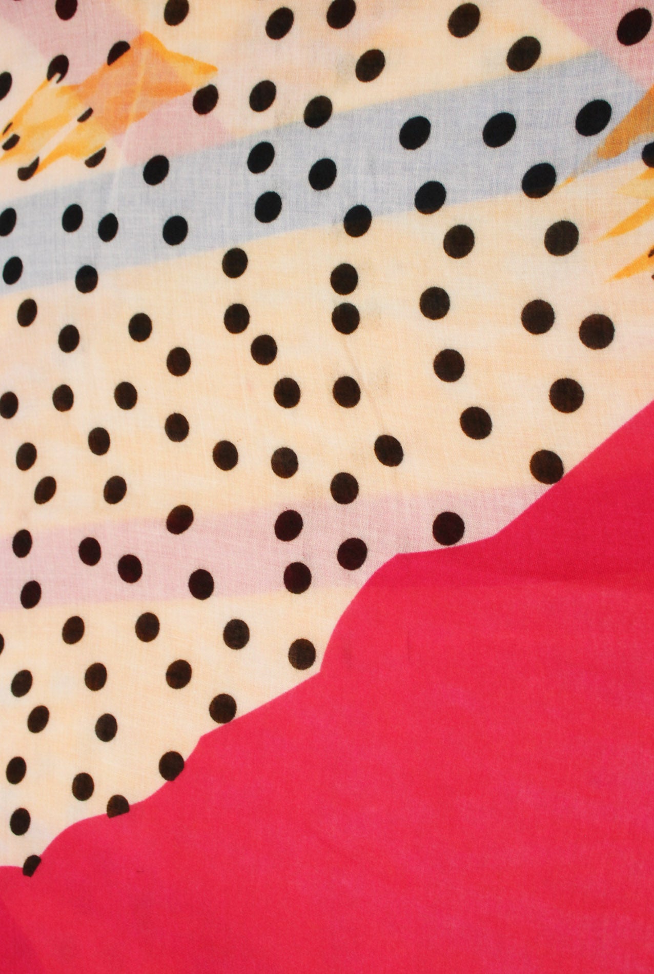 SF2085-145 Multicolour Polka Dots Print Scarf