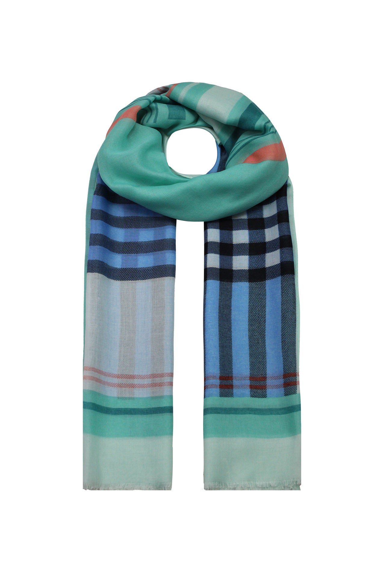 SF2085-152 Tartan Print Colourful Scarf