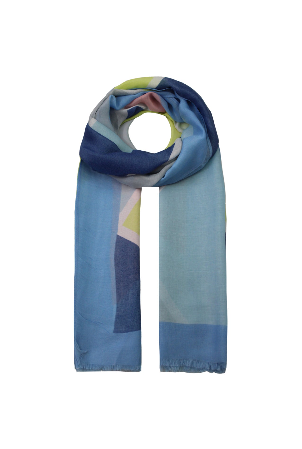 SF2085-153 Soft Vibrant Colour Printed Cotton Mix Scarf